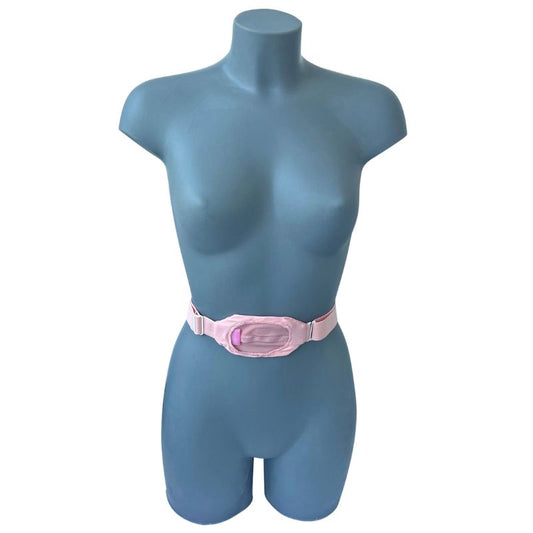insulin pump holder for around waist with window pink
