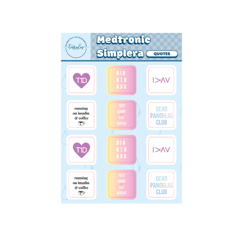 Sensor stickers Medtronic Simplera – Quotes (12 stickers)