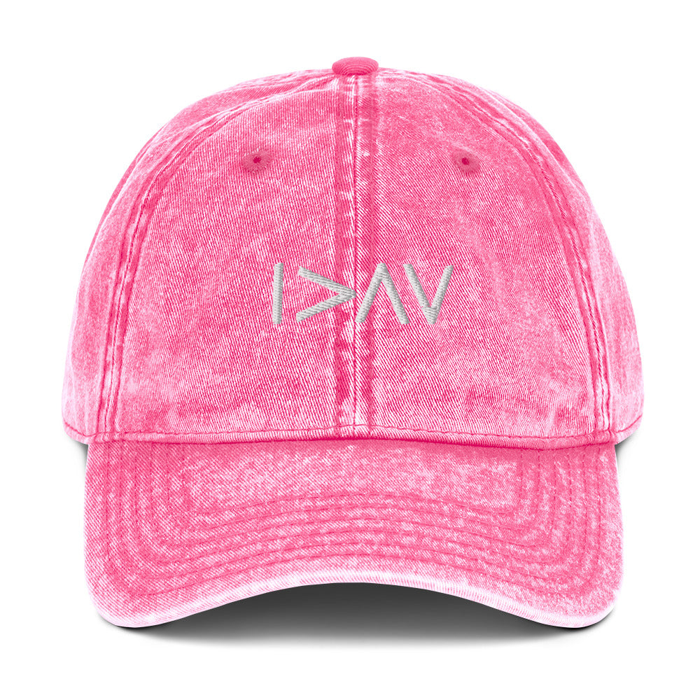 Vintage cap 'I am greater than my highs and lows'