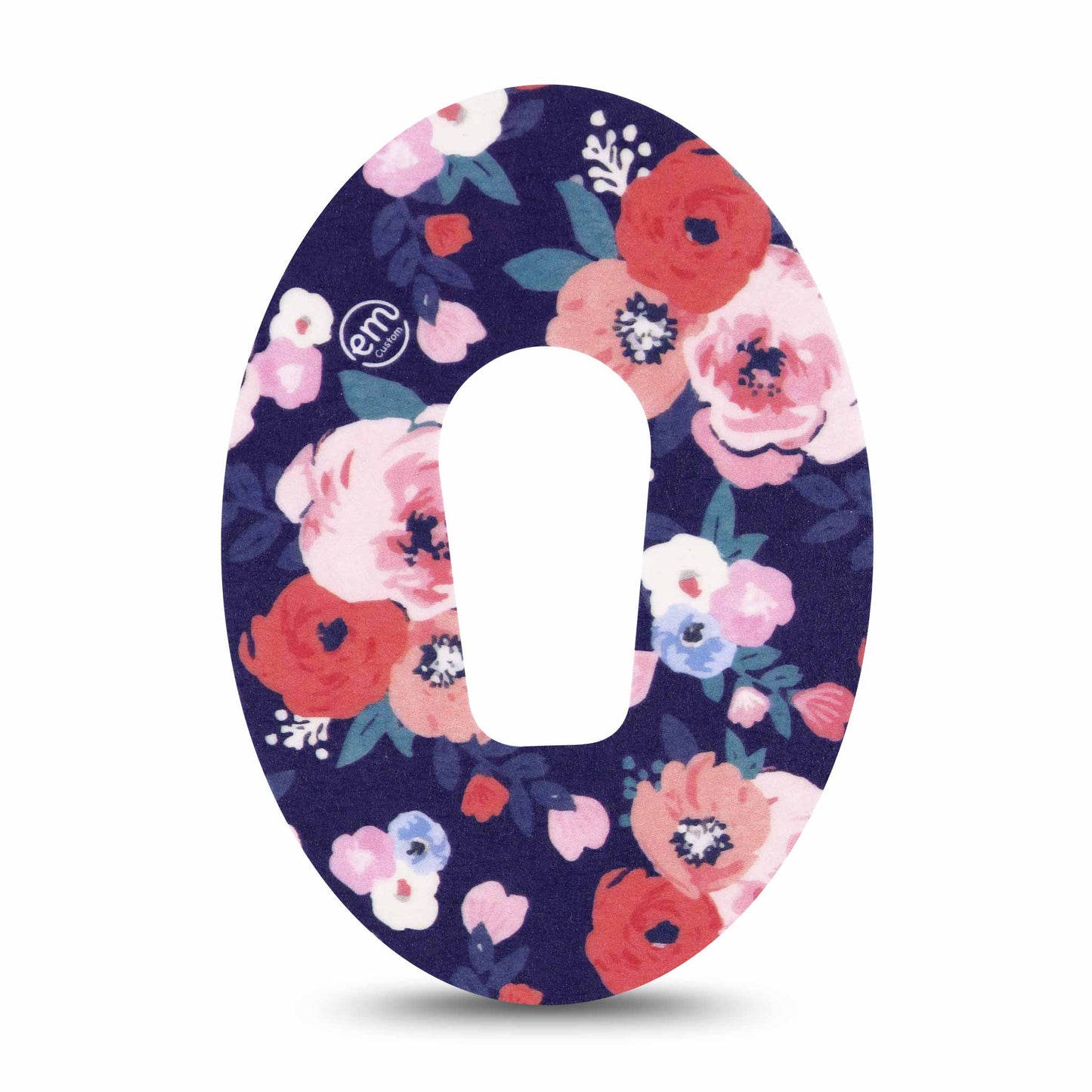 tinsulin pleister fixtape voor Dexcom G6 geschilderde bloemen blauw