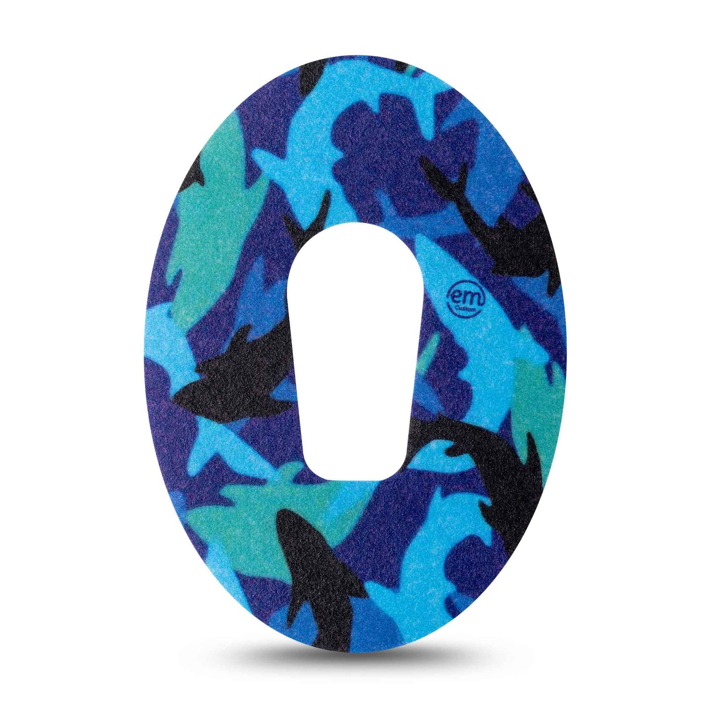 tinsulin pleister fixtape voor Dexcom G6 haaien blauw