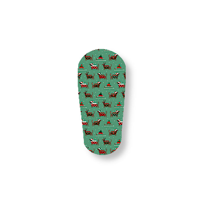 tinsulin vinyl sticker voor Dexcom G6 transmitter groen hondjes