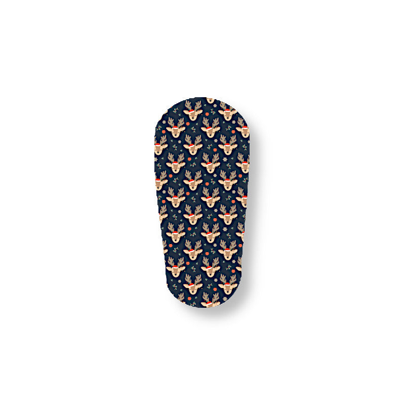 tinsulin vinyl sticker voor Dexcom G6 transmitter kerst blauw rudolph