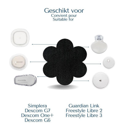 sensor patch/fix tape universal flower black