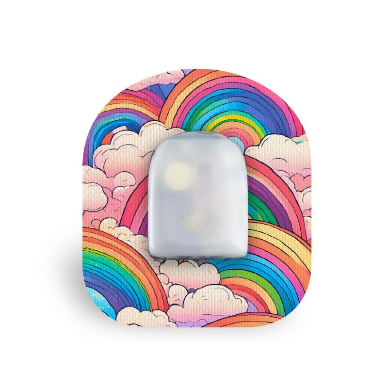 plaster/fix tape for Omnipod retro rainbows