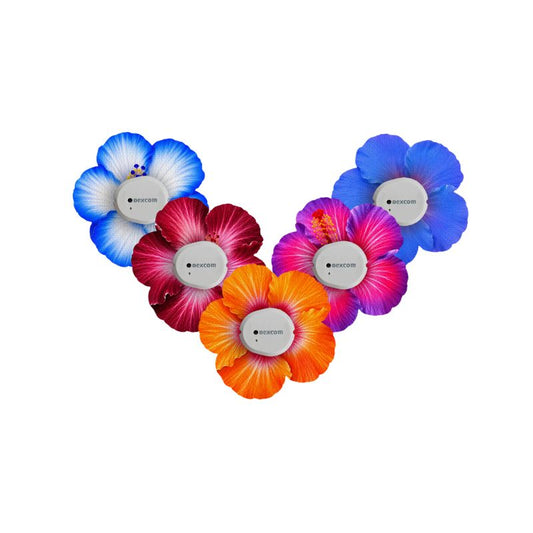 Sensor patch/fixtape for Dexcom G7 / One+ hibiscus - set of 5