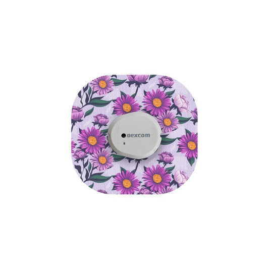 sensor patch/fix tape for Dexcom G7 / ONE+ lilac daisies