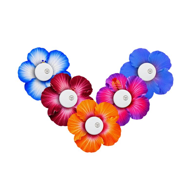 sensorpleister/fixtape voor Freestyle Libre 3 (Plus) hibiscus - set van 5 stuks