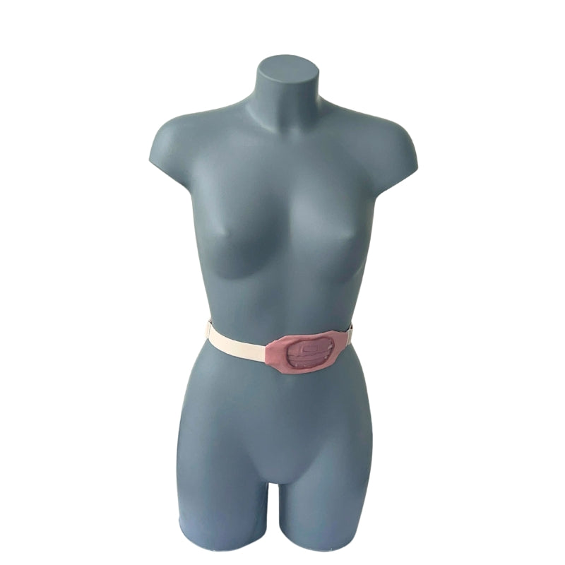 insulin pump holder for around waist with window pink