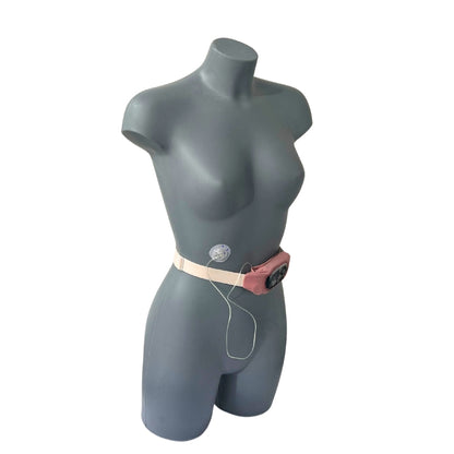 insulin pump holder for around waist with window pink