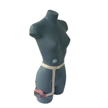 insulin pump holder for under dresses with window pink