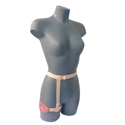 insulin pump holder for under dresses with window pink