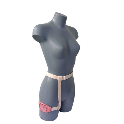 insulin pump holder for under dresses with window pink