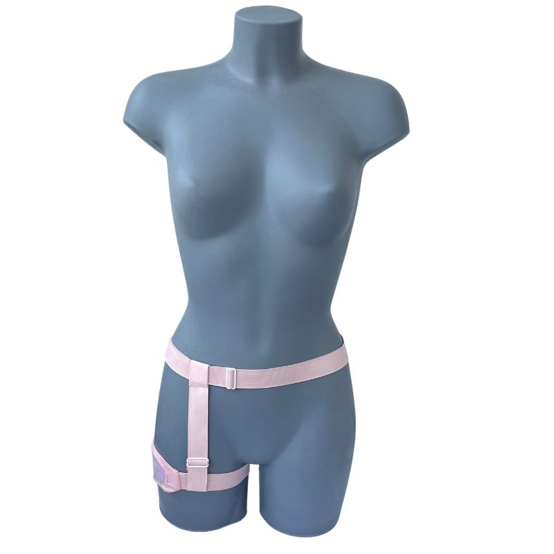insulin pump holder for under dresses with window pink