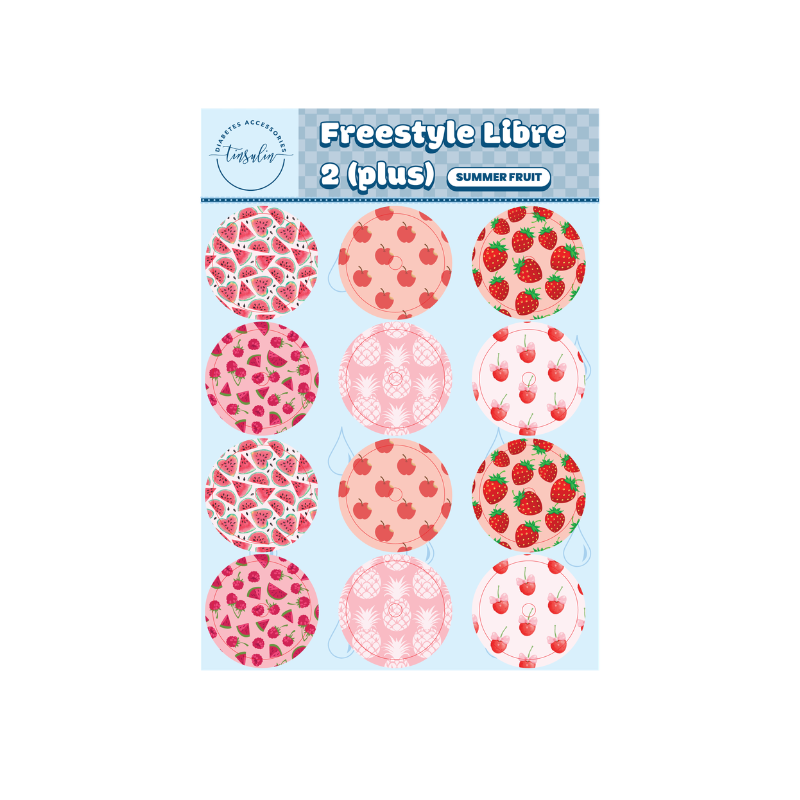 Sensor stickers Freestyle Libre 2 / 2 Plus – Summer Fruit (12 stickers)