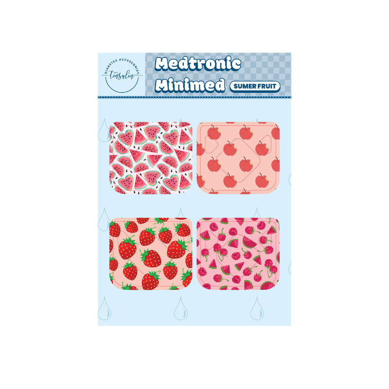 Sensor Stickers Medtronic Minimed – Summer Fruit (4 stickers)