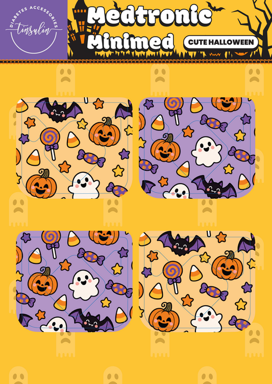 Medtronic MiniMed sensor stickers – Cute Halloween (4 stickers)
