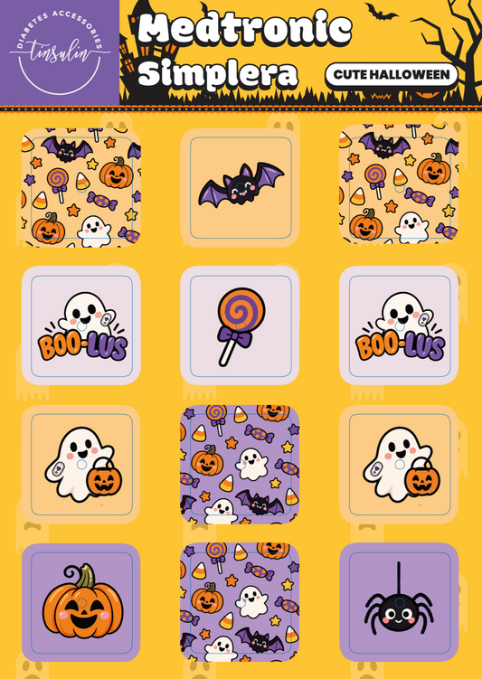 Medtronic Simplera sensor stickers – Cute Halloween (12 stickers)