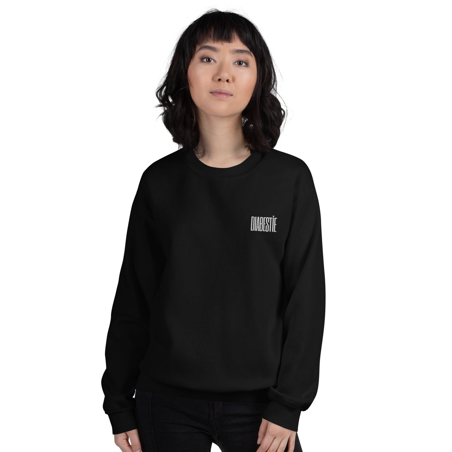 black unisex sweater 'diabestie'