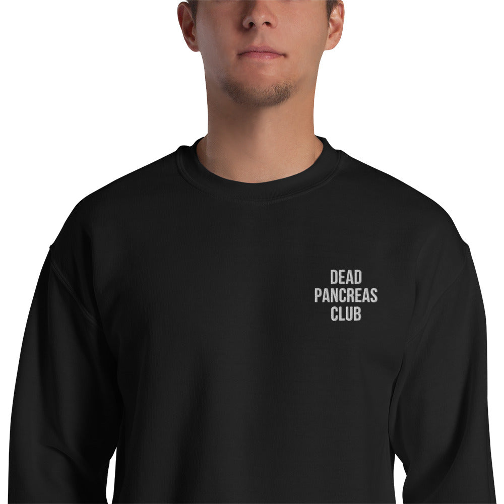 black unisex sweater 'dead pancreas club'