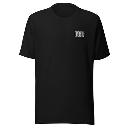 black unisex t-shirt 'diabestie'