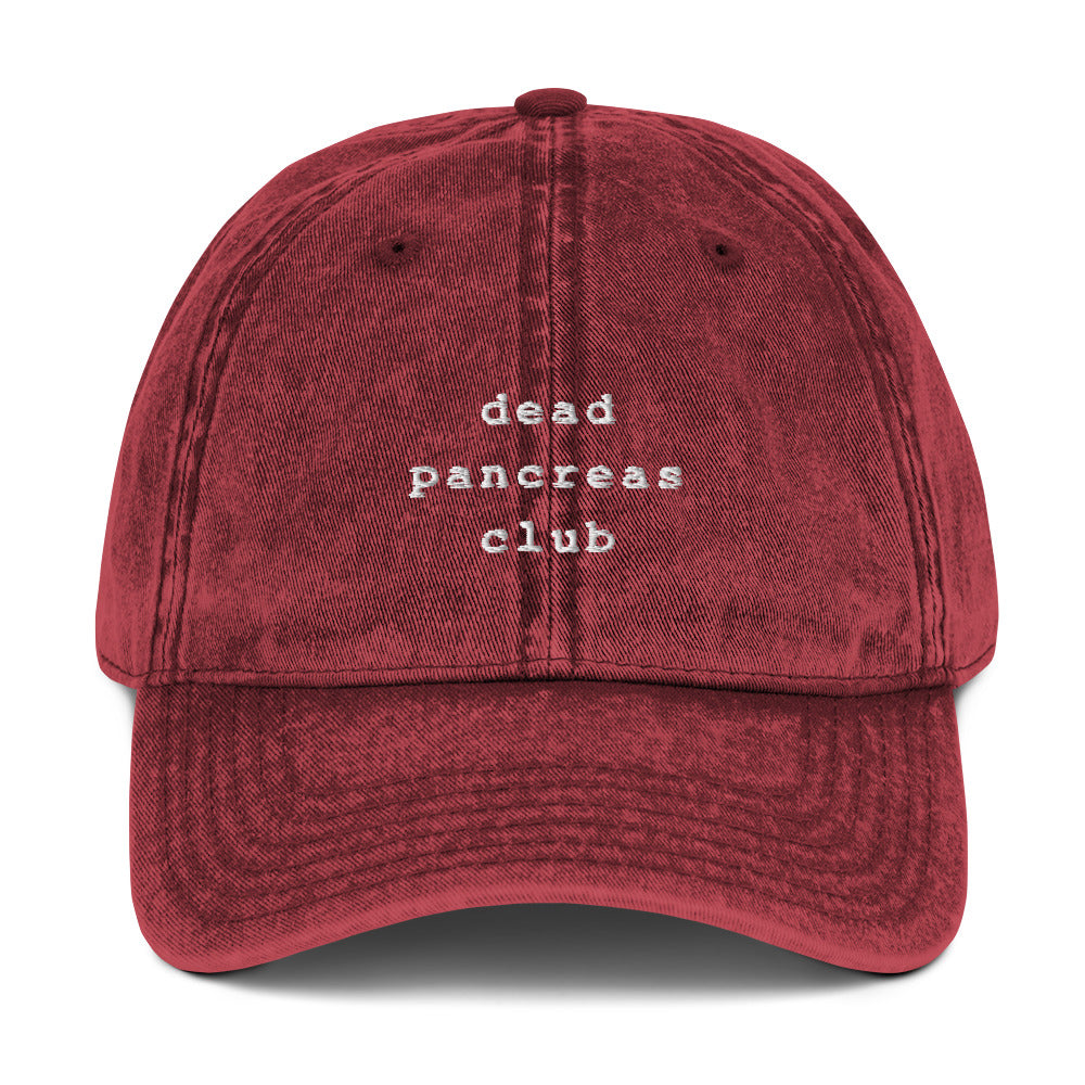 Vintage cap 'dead pancreas club'