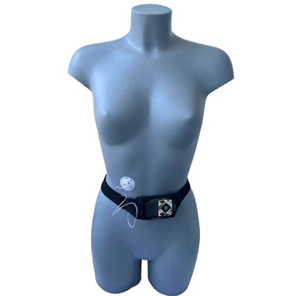 insulin pump holder for around waist with window black