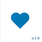 tinsulin set van 10 pleisters fixtapes voor Freestyle Libre 2 of Guardian Link hart blauw