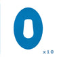 tinsulin set van 10 pleisters fixtapes voor Dexcom G6 blauw