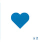 tinsulin set van 2 pleisters fixtapes voor Freestyle Libre 2 of Guardian Link hart blauw