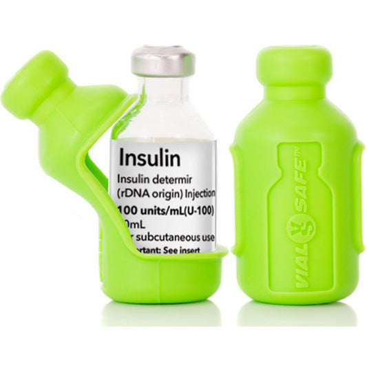 tinsulin set van 2 silicone insulineflaconbeschermers 10ml lichtgroen