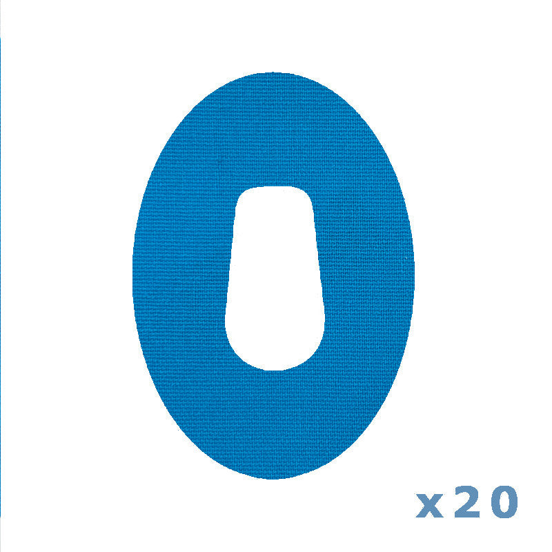 tinsulin set van 20 pleisters fixtapes voor Dexcom G6 blauw