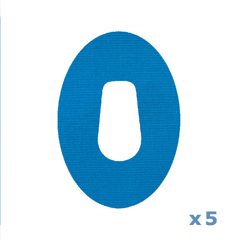tinsulin set van 5 pleisters fixtapes voor Dexcom G6 blauw