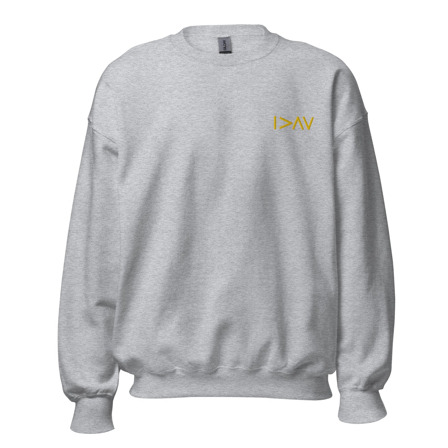 gray unisex sweater 'I am Greater Than My Highs and Lows'